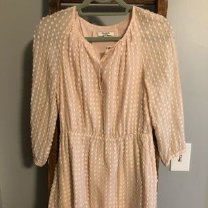 Madewell Pink Textured Mini Dress